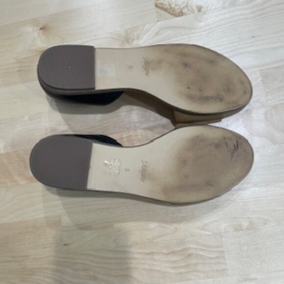 J. Crew Morgan Leather Peep Toe Flats - Picture 8 of 10